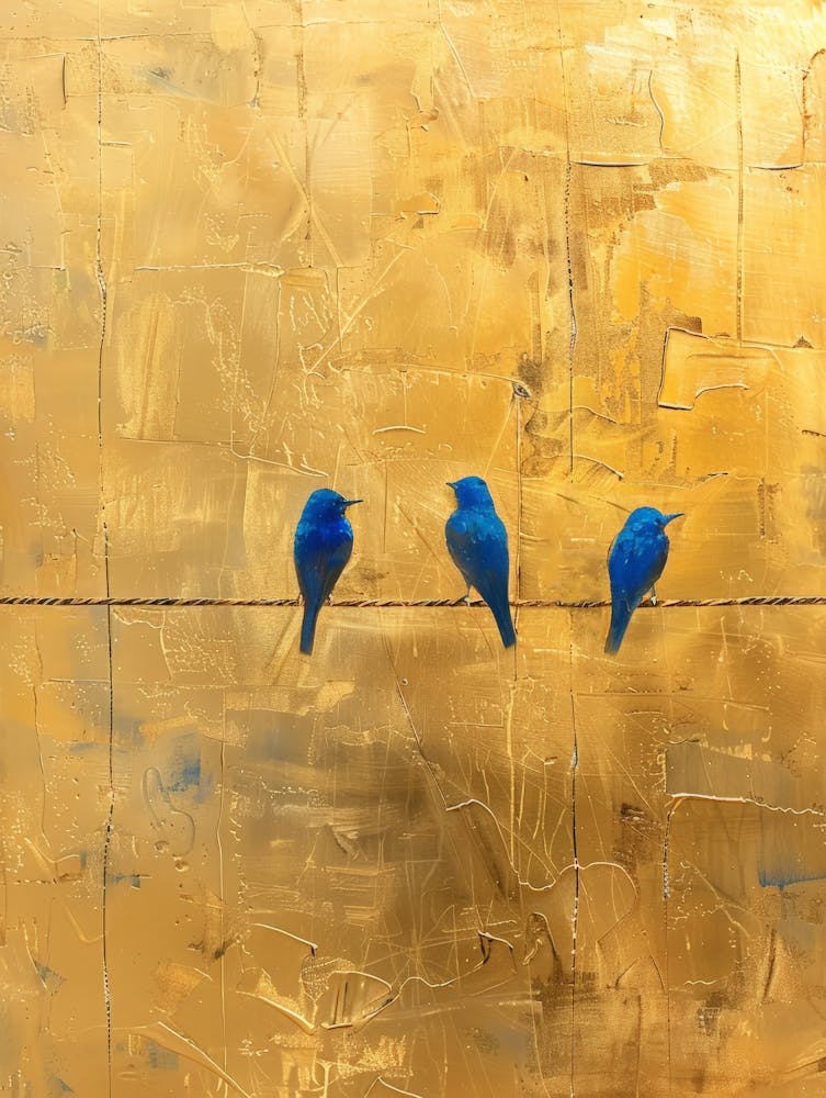 Blue Birds On A Wire 5