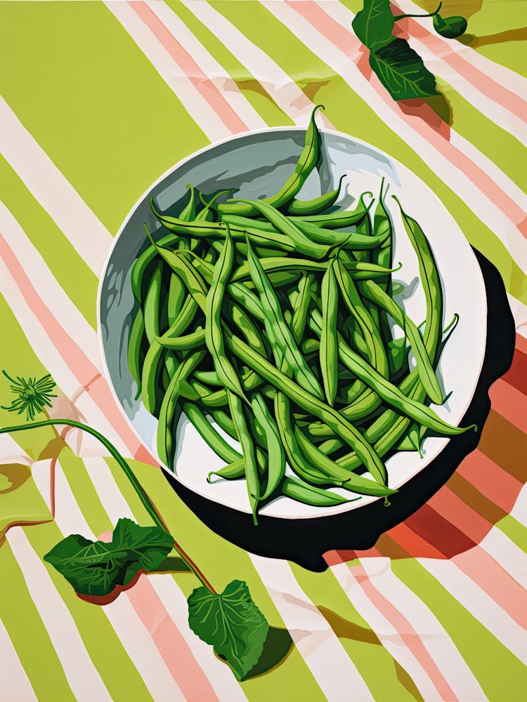 Green Beans Summer Illustration 3