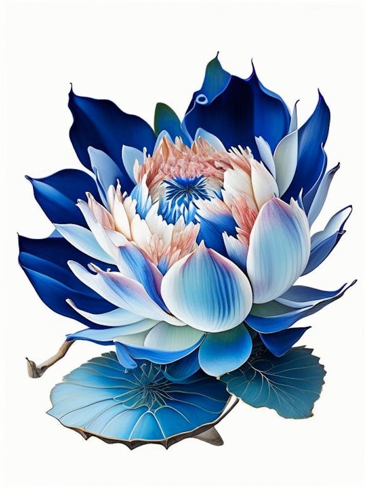 Blue Lotus Decoupage 5
