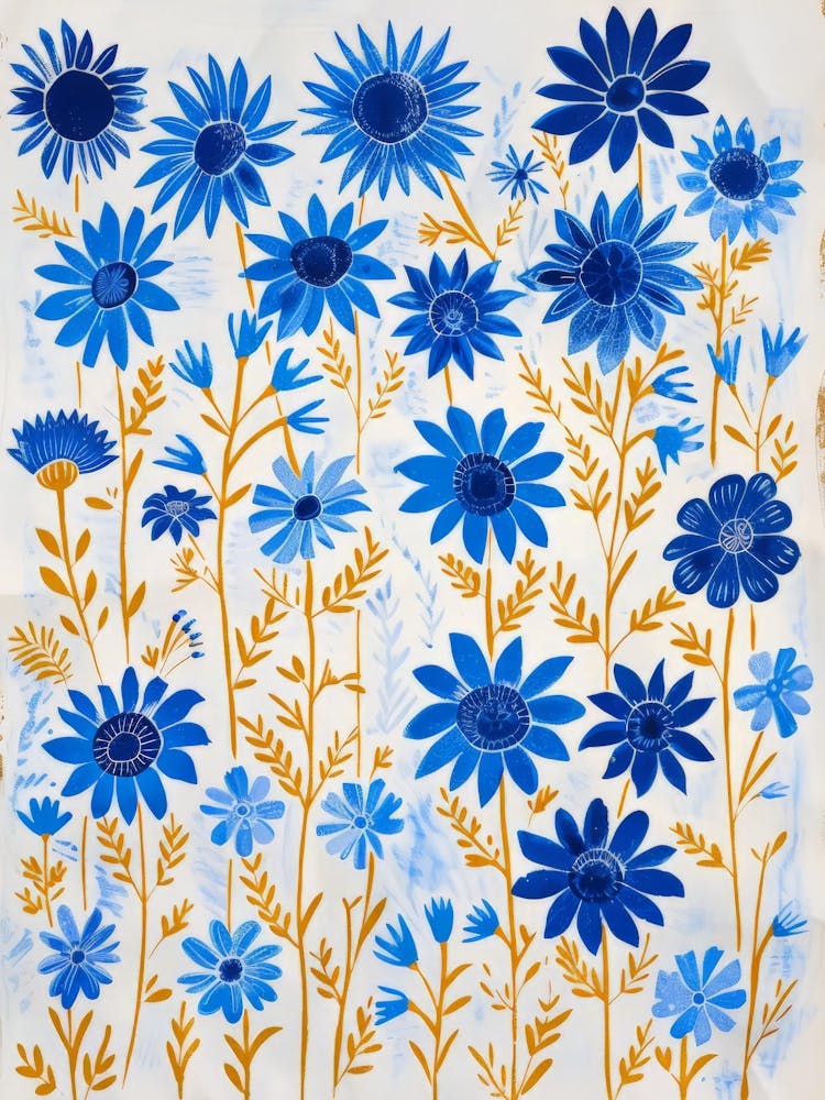 Blue Daisies 1
