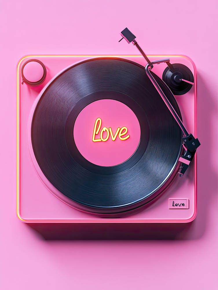 Romantic Tunes Vinyl Poster