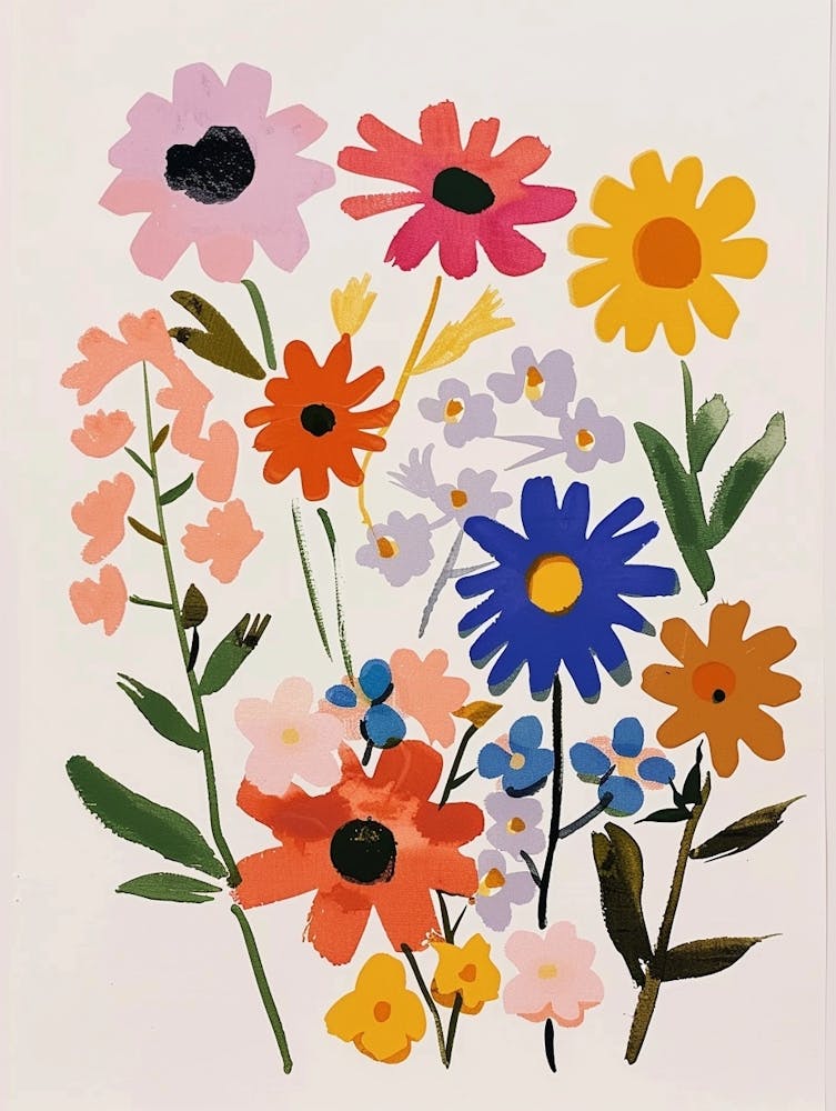 Painted Florals Asters 5