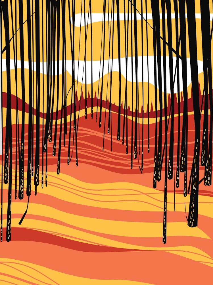 Abstract Japanese forest