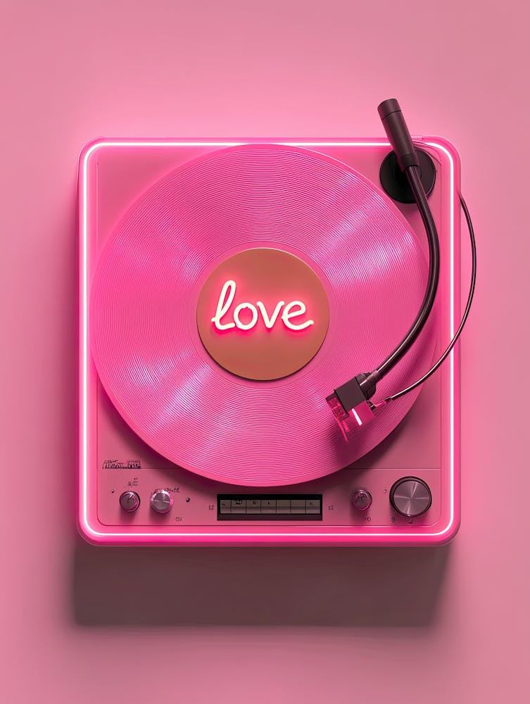 Love Lights & Music Vinyl Poster