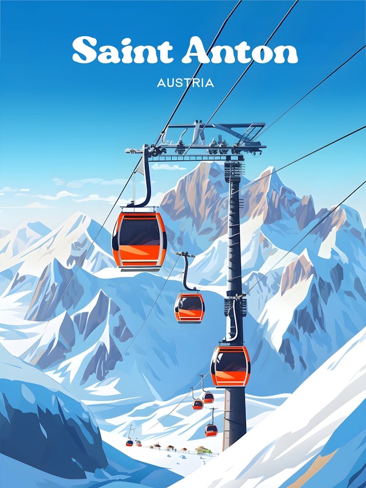 Saint Anton Austria 2 Reiseposter 3 4 Resize