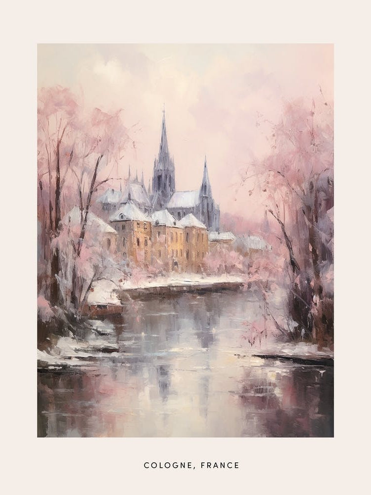 Dreamy Winter Painting Poster Cologne France 1