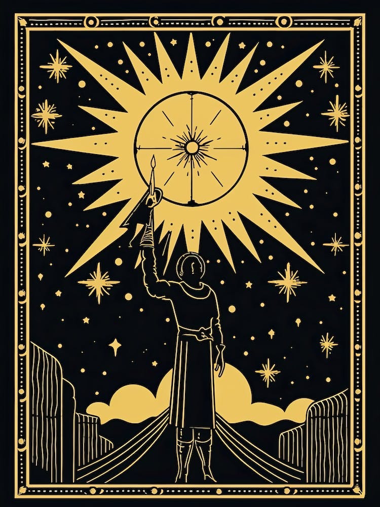 The Star Tarot Card, Vintage 2