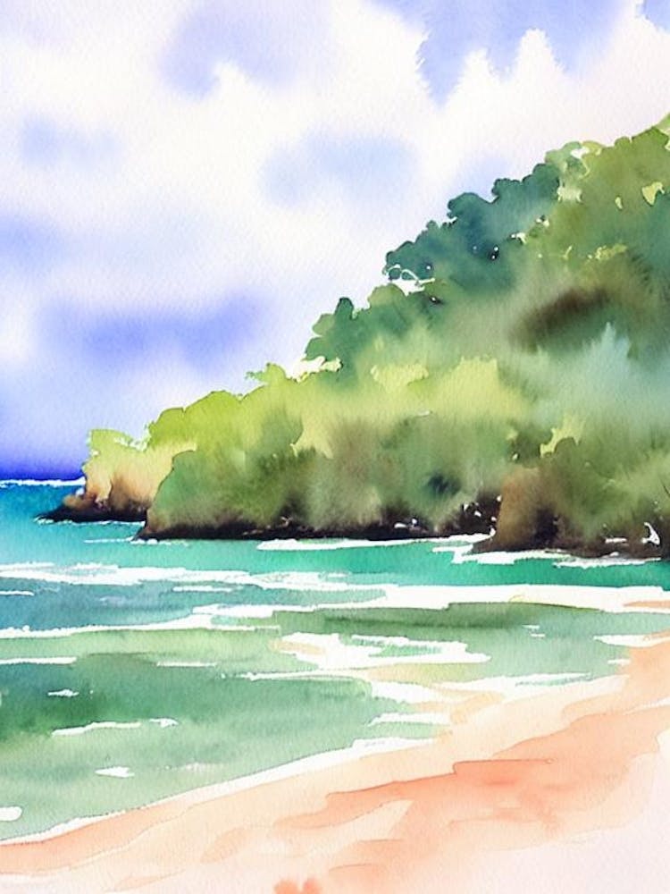 Greens Pool, Australia Watercolour