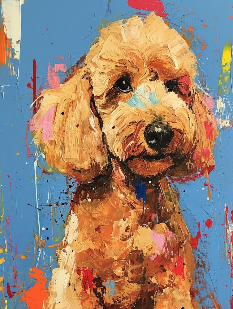 Poodle Acrylic Painting 8