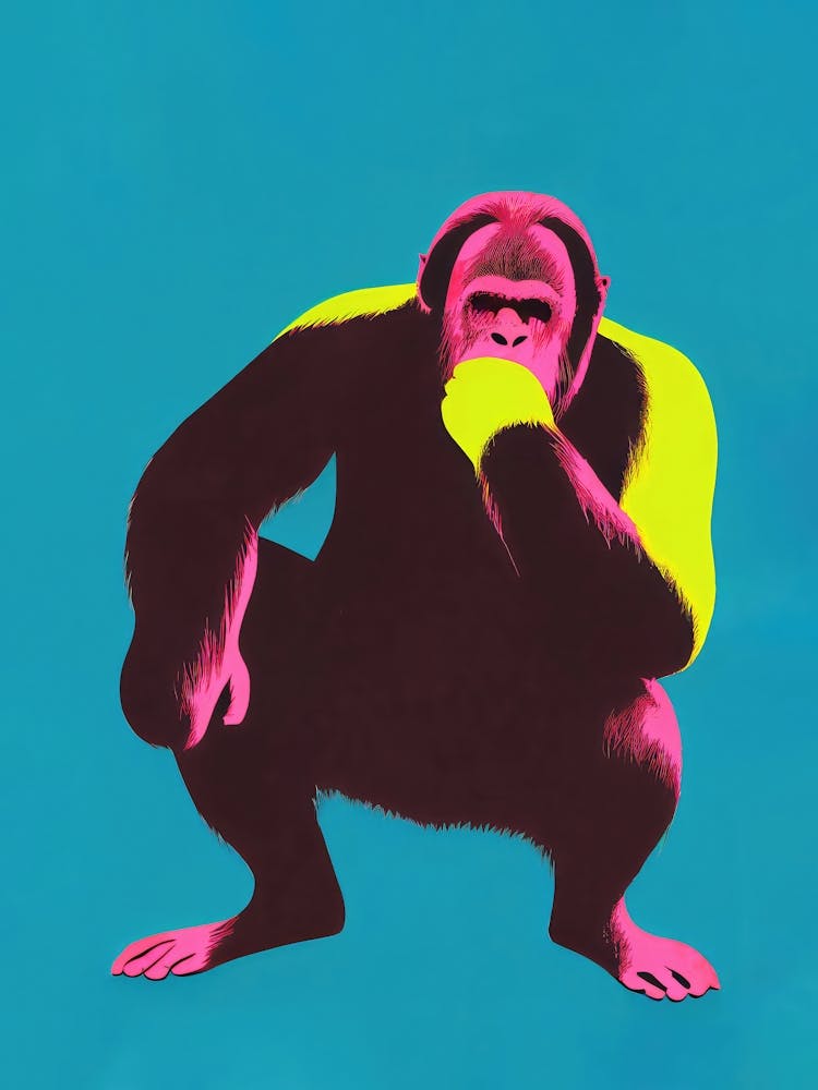 Orangutan Exhibition Bold Retro Poster