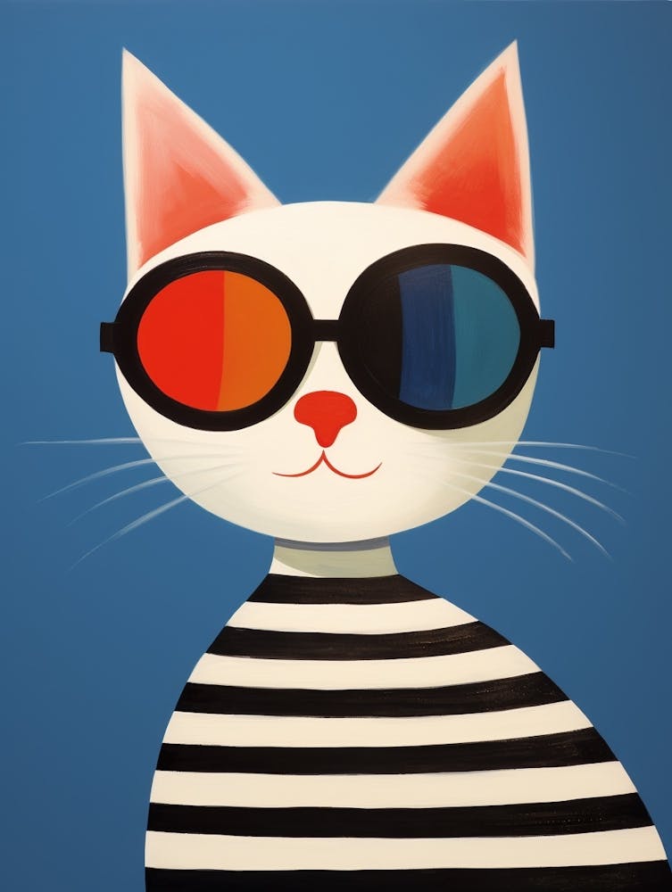 Kleine Katze 2 mit Sonnenbrille