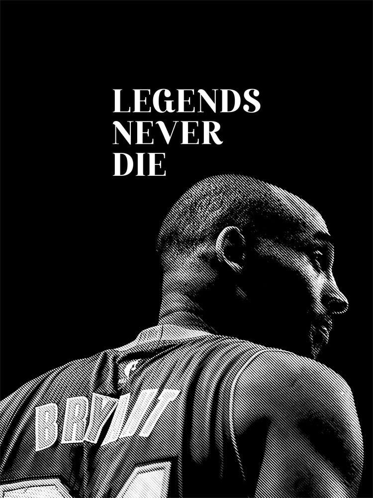Legend Never Die Kobe Bryant Line Illustration my style v6