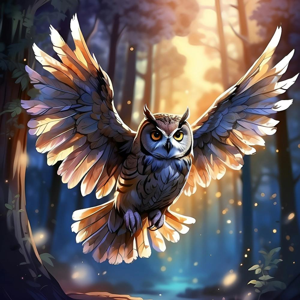 Owl In The Forest