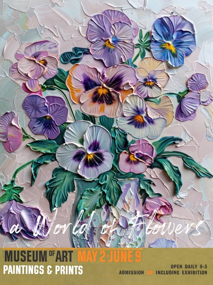 A World Of Flowers, Van Gogh Exhibition Pansies 2