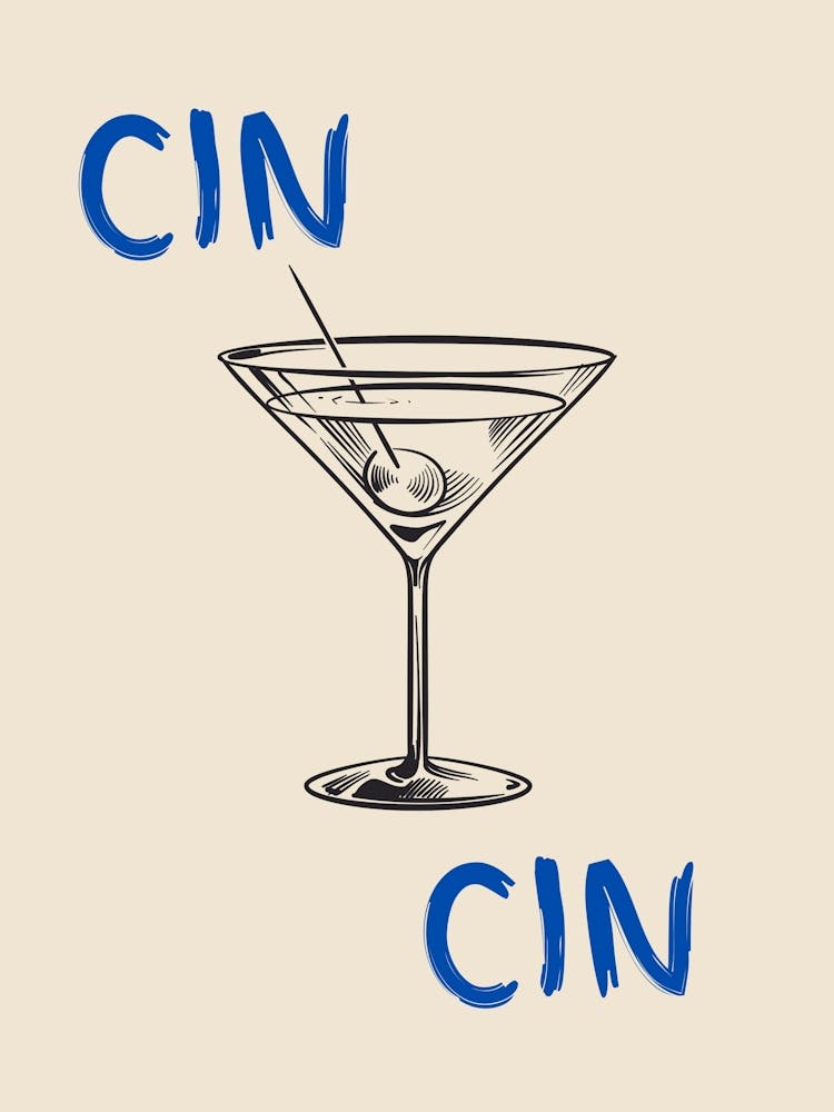 Cin Cin Martini Poster