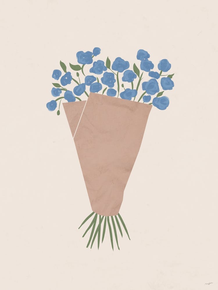Bouquet Of Blue Flowers