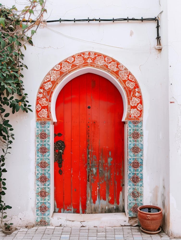 Red Door In Morocco