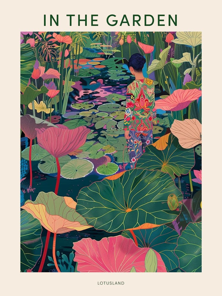 Im Garten Poster Lotusland USA