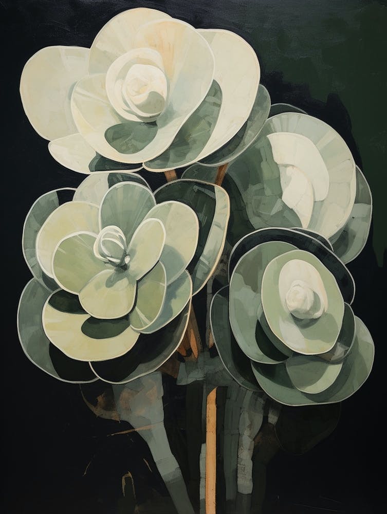 Modern Abstract Cactus Painting Acanthocalycium Cactus 4