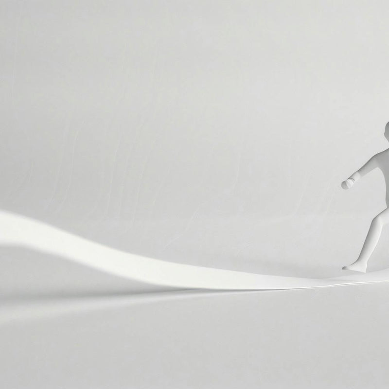 Man Walking On Paper