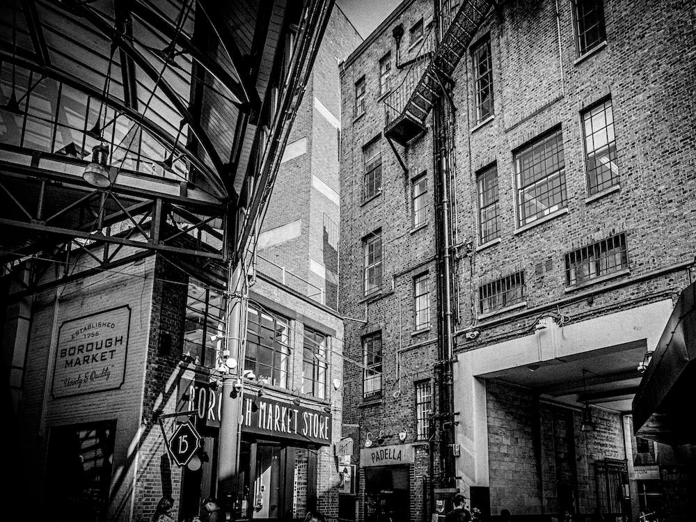Der industrielle Vintage Borough Market in London