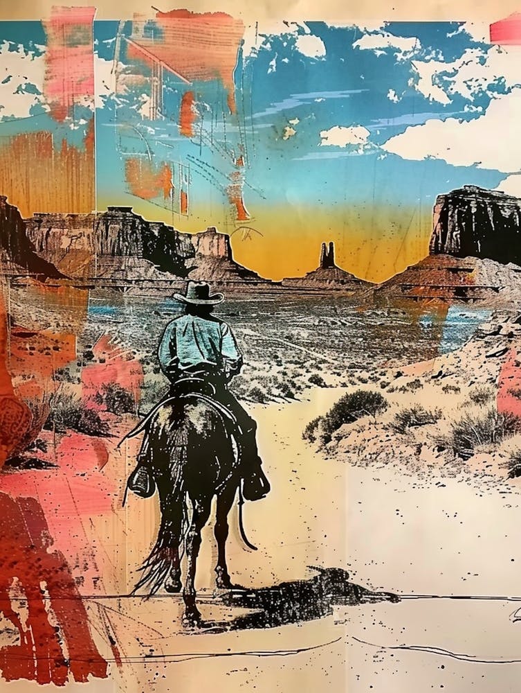 Big Sky Country Cowboy Collage 7
