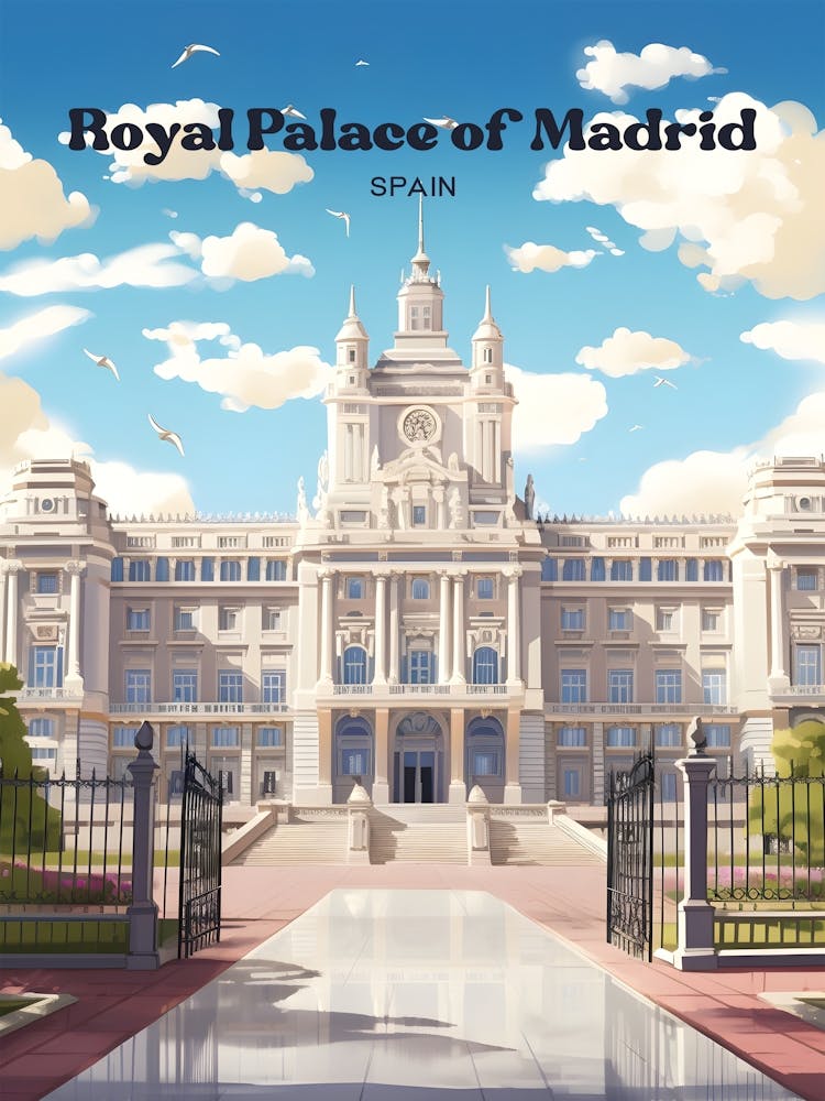 Royal Palace of Madrid Spain Spanish Royal Modern Travel Art