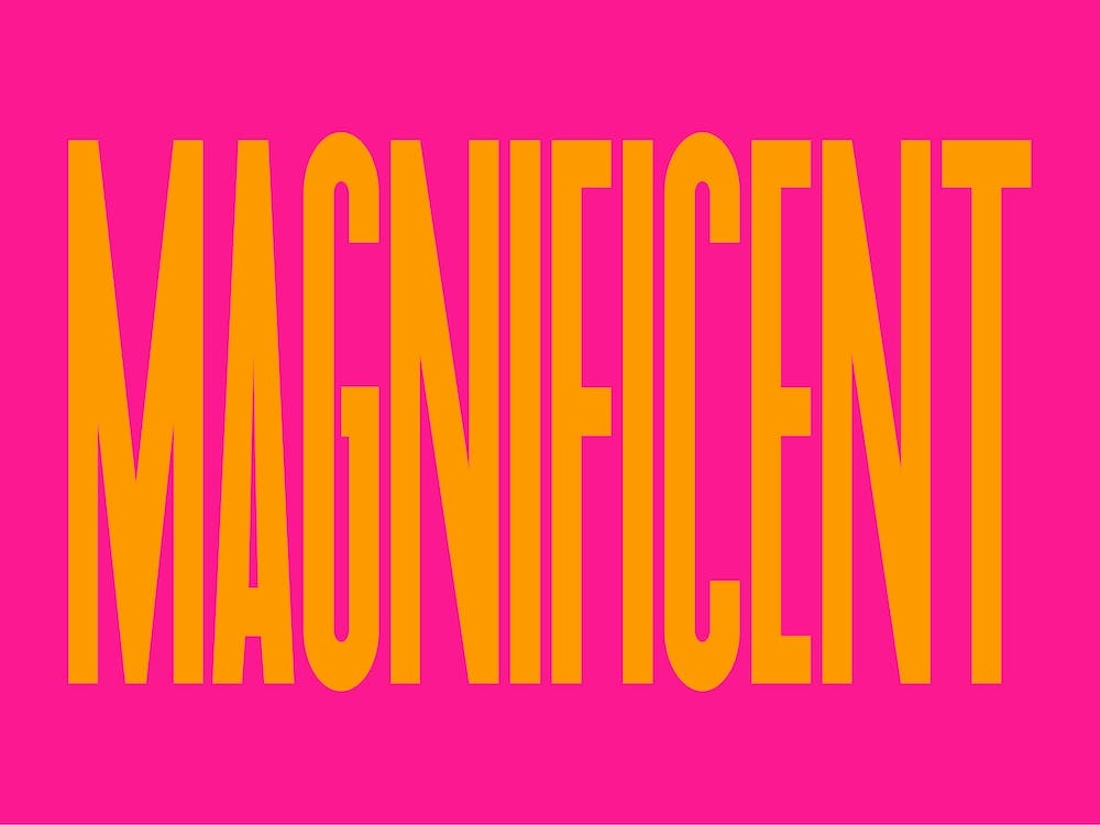 Typographie Magnifique Orange & Rose