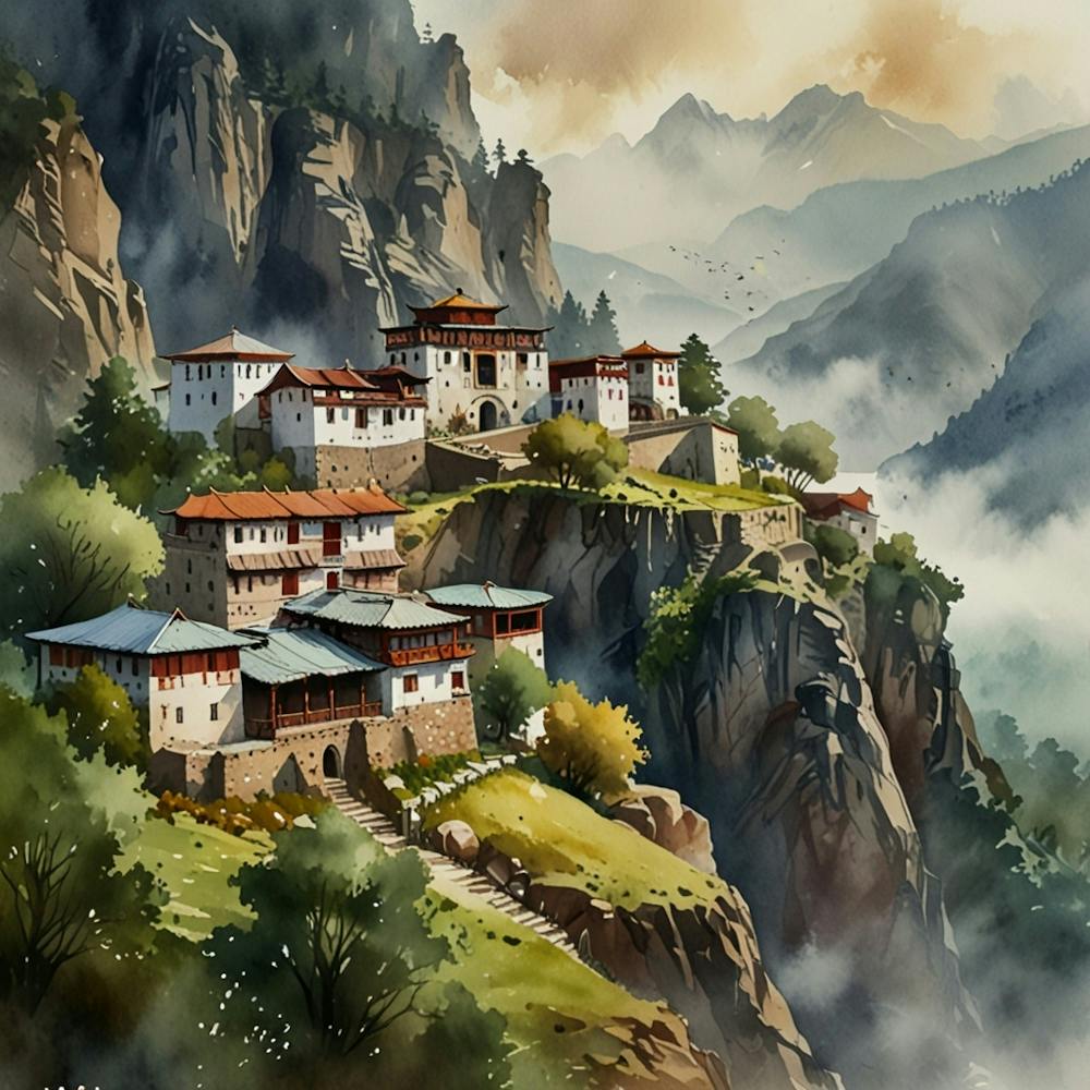 Bhutan Village Paintings