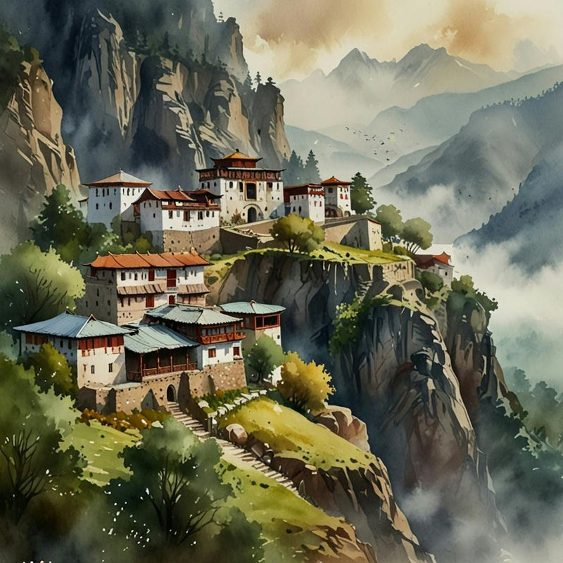 Bhutan Village Paintings