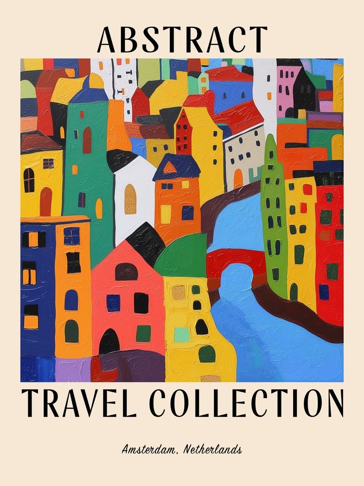Abstract Travel Collection Poster Amsterdam Netherlands 6