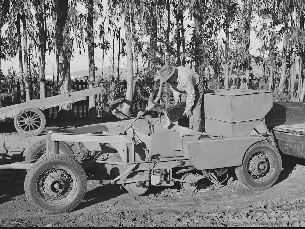 Salinas, California, Putting Seed Into The Planter Used In Guayule Nursery Of The Intercontinental Rubber Producers By