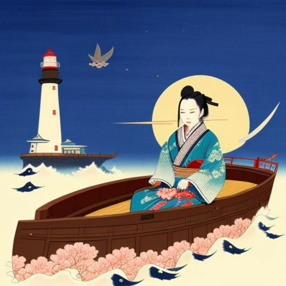 Geisha In A Boat