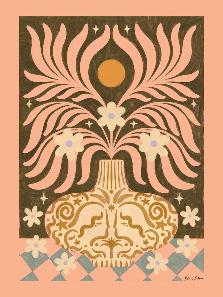 Fleurs Boheme Floral Vase  