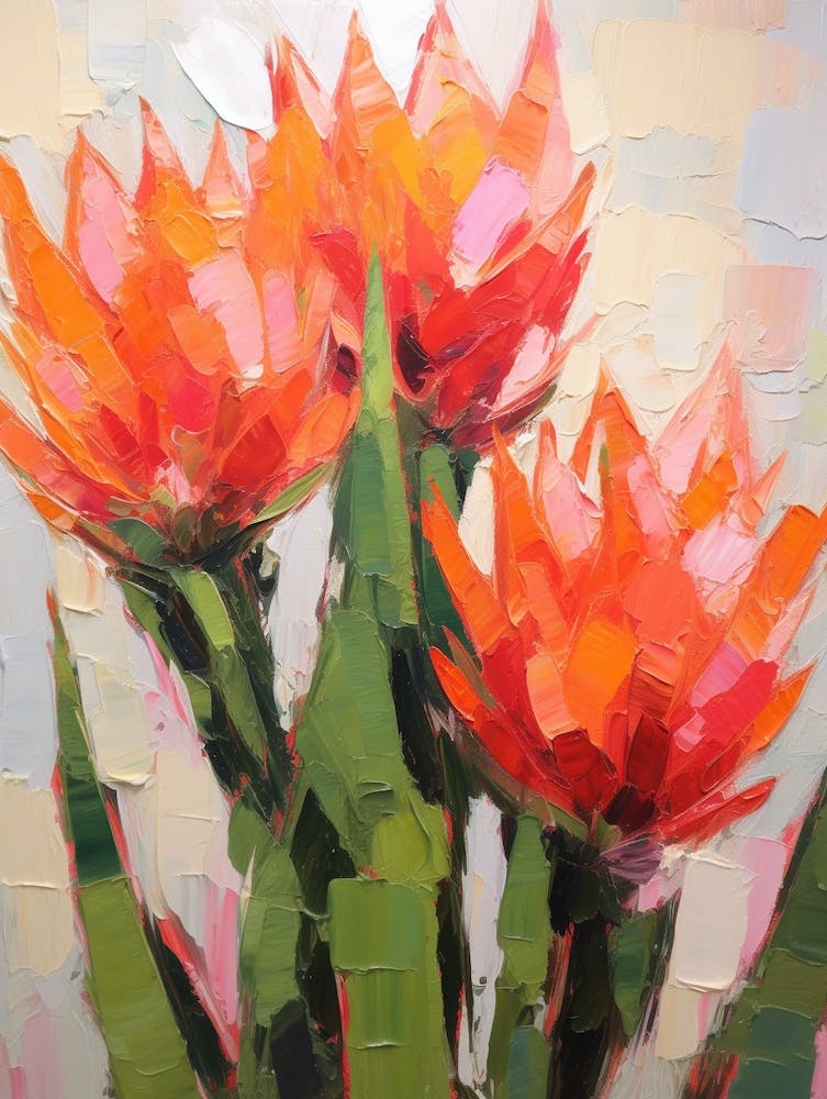 Cactus Painting Ferocactus 3