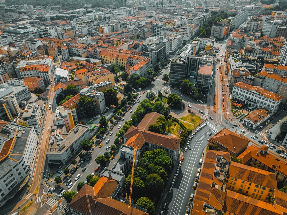 Skyline Serenity: Aerial View of Milan