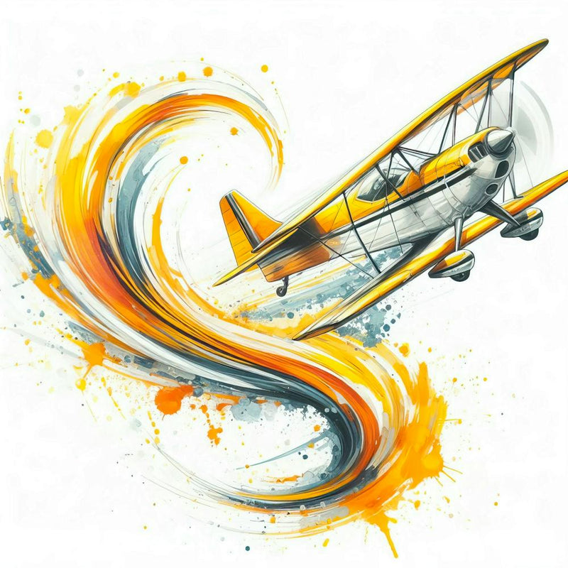 Yellow Biplane 1