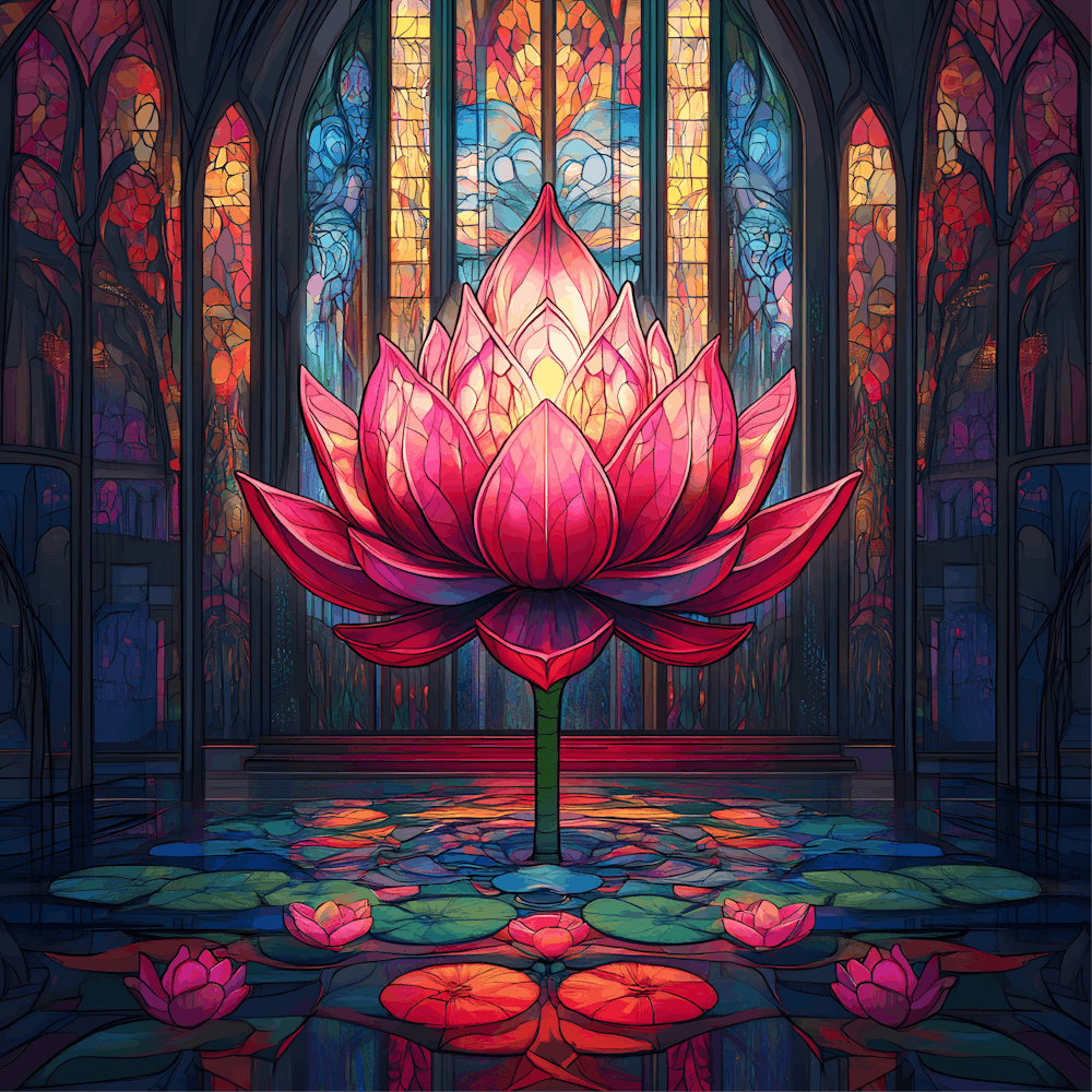 Flowers Stained Glass Sublimation 1