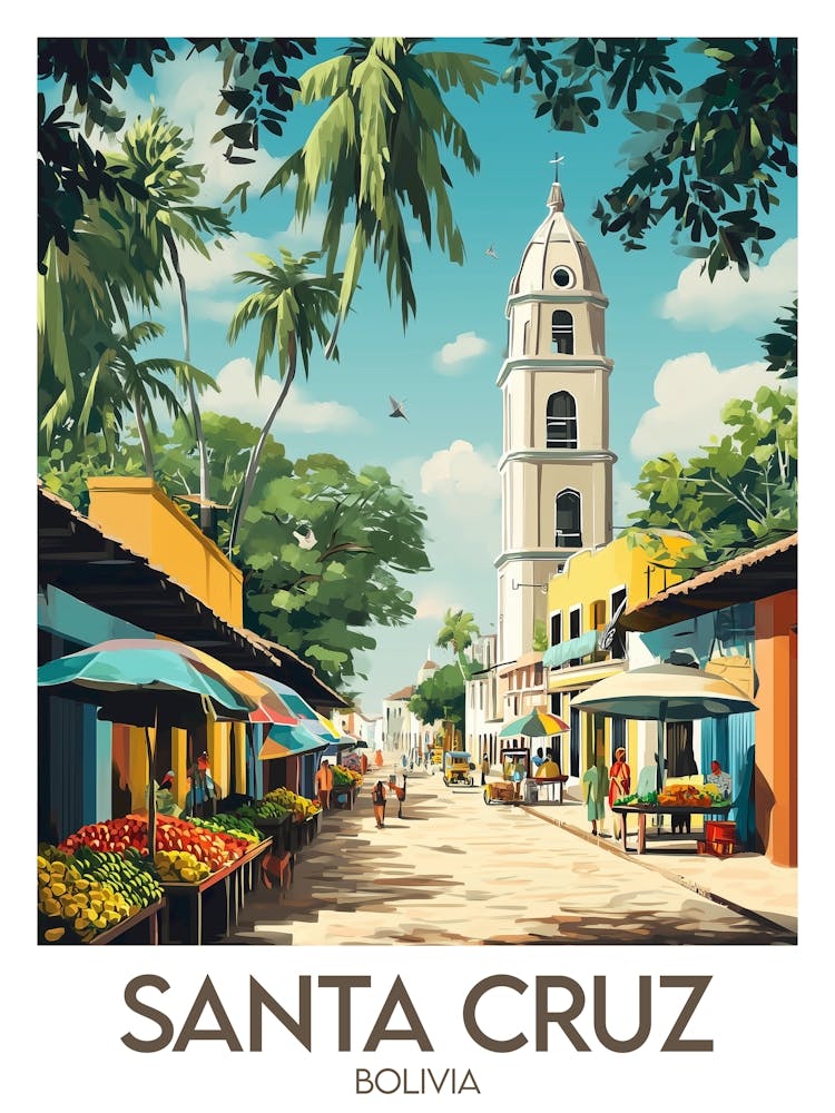 Affiche de voyage Santa Cruz