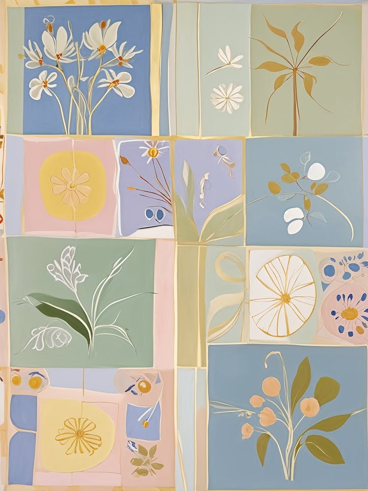 Pastel Flower Squares no2