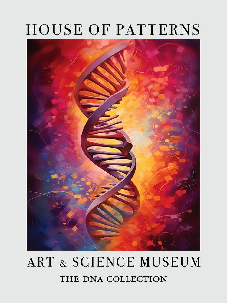 Dna Art Abstract Painting 2 House Of Patterns
