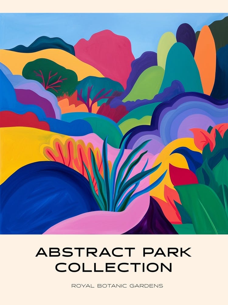 Abstract Park Collection Poster Royal Botanic Gardens Sydney 2
