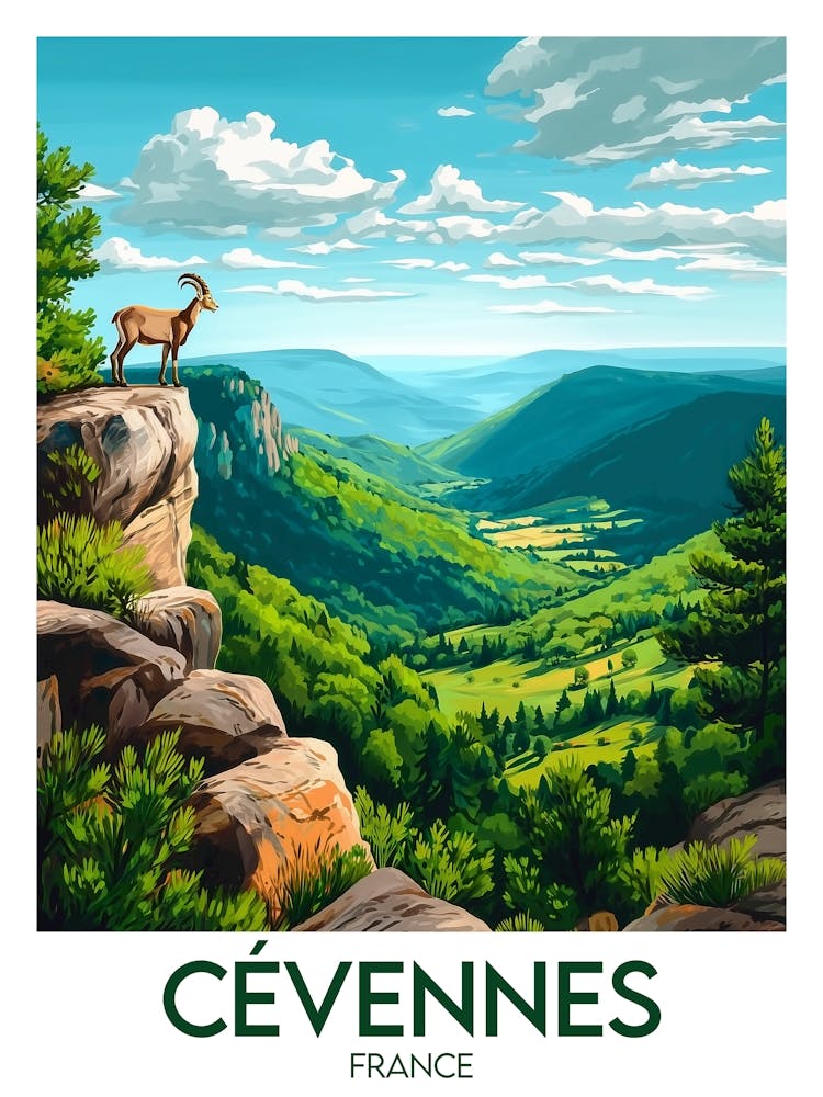 Affiche de voyage Cévennes