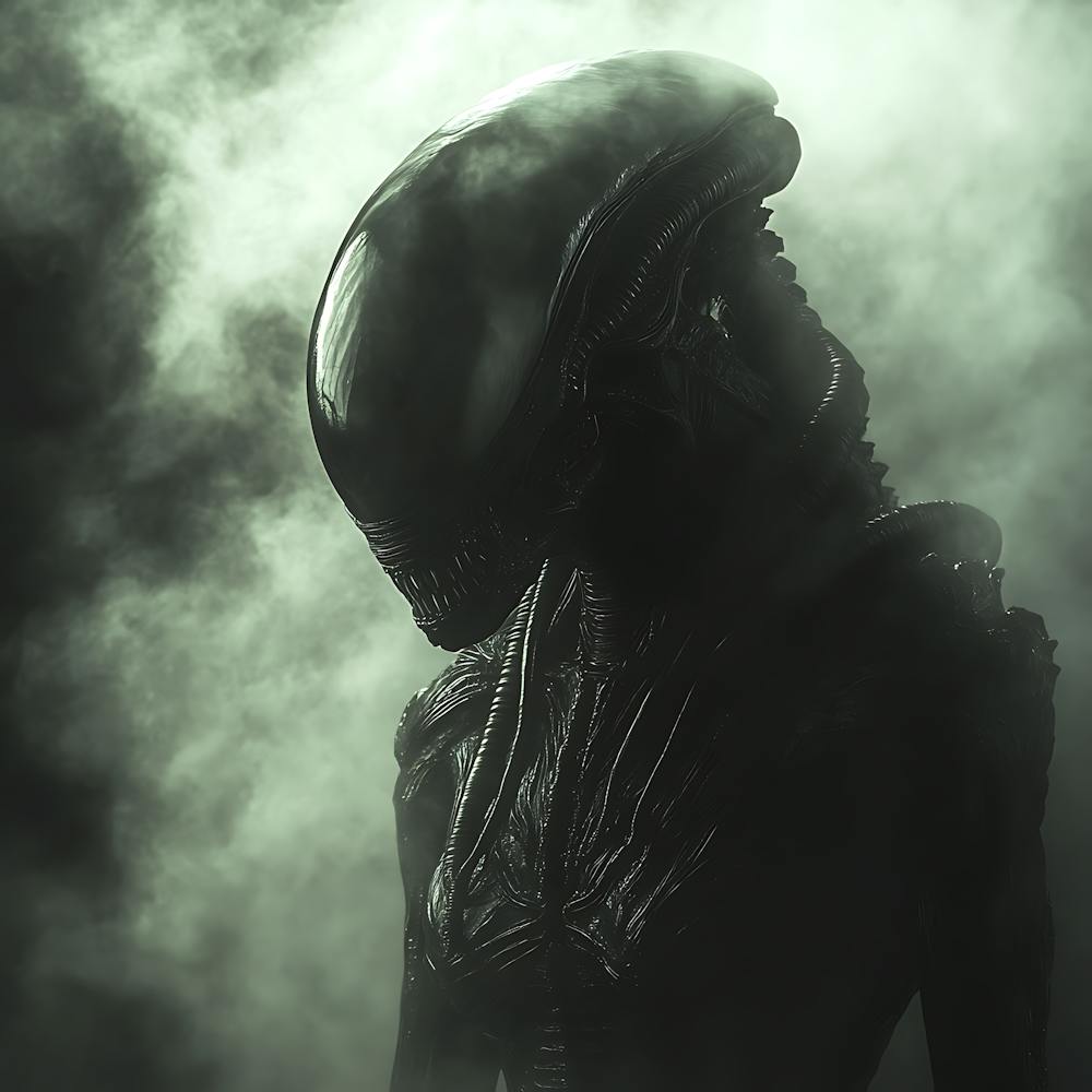 Alien Emerging From Shadows 11