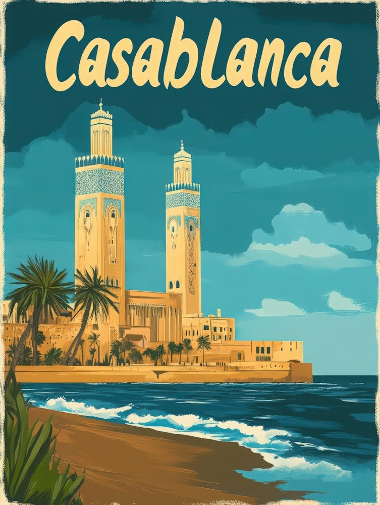 Aihrgdesign A Vintage Travel Poster Of Casablanca Featuring T Eb9b2ade 588b 4ae6 83f0 86defc66460c 3