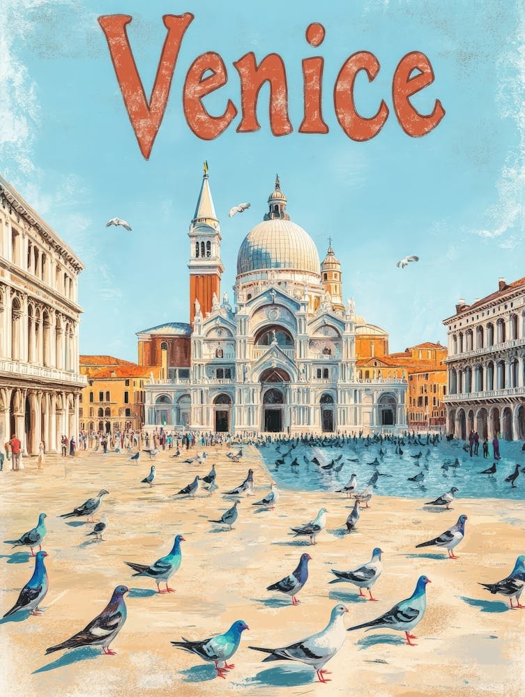Aihrgdesign A Classic 1960s Travel Poster For Venice Showcasi Dfeff2ac 4583 43c2 917e 83fd9479bf41 2