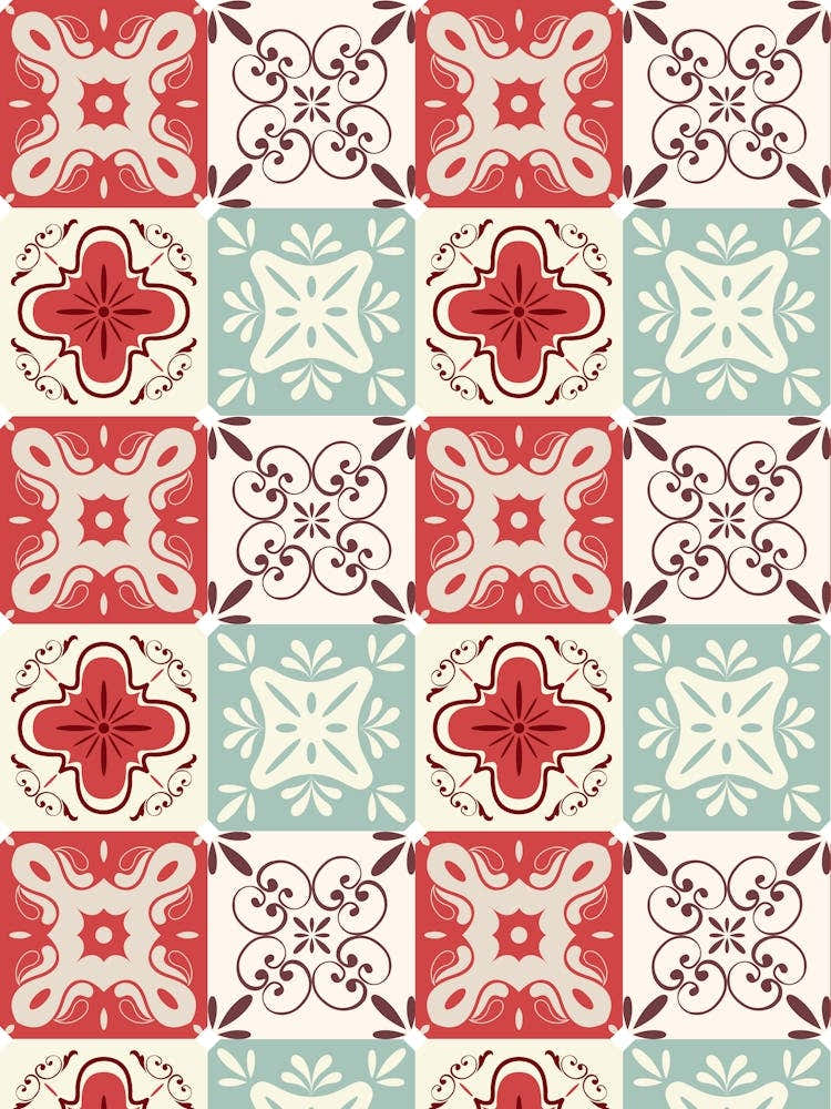 Azulejo - vector tiles, Portuguese tiles, 1