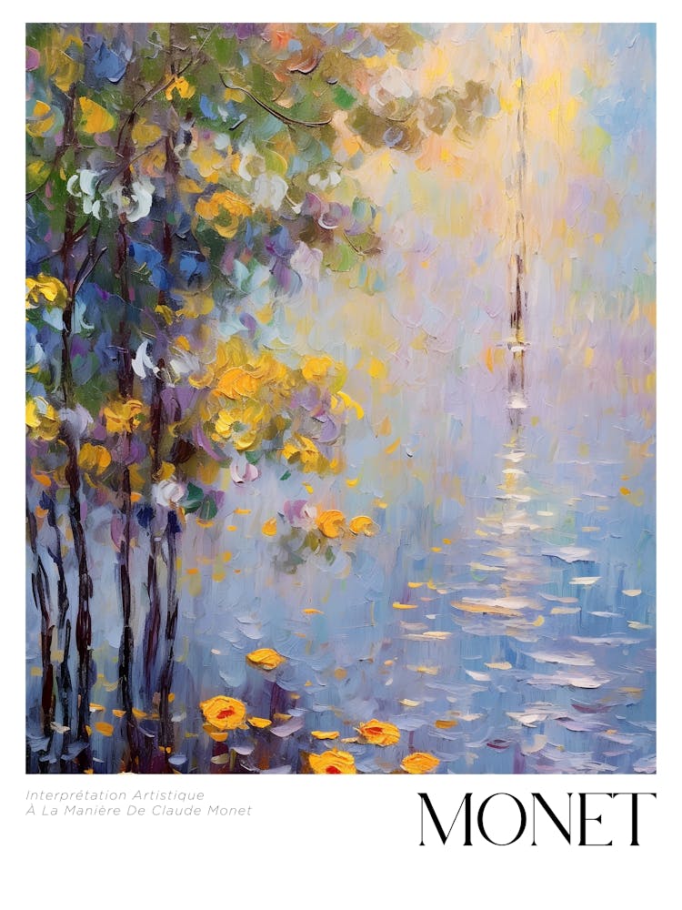 Art Poster Echoing Monet Style Painting 3