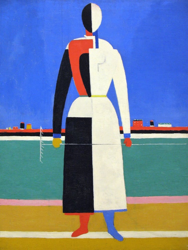Woman with a Rake by Kazimir Malevich (1928-1932)