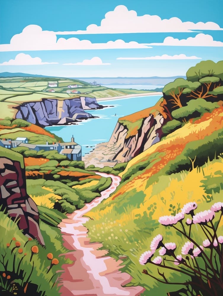 Pembrokeshire Coast Wales 2 Hike Illustration
